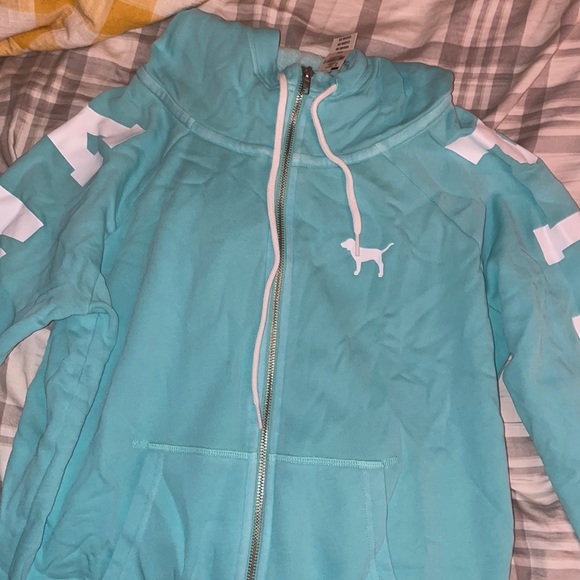 PINK Victoria's Secret Tops - womens pink victoria’s secret zip up hoodie